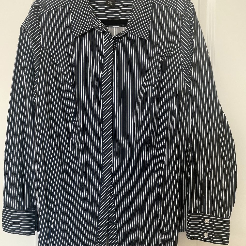 Lane Bryant Women’s Long Sleeved Striped Shirt
